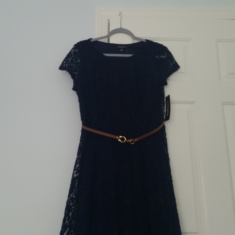 Navy lace dress NWT